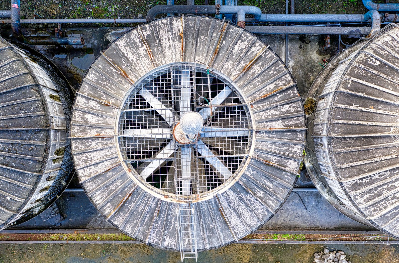 Industrial ventilation fan and ductwork